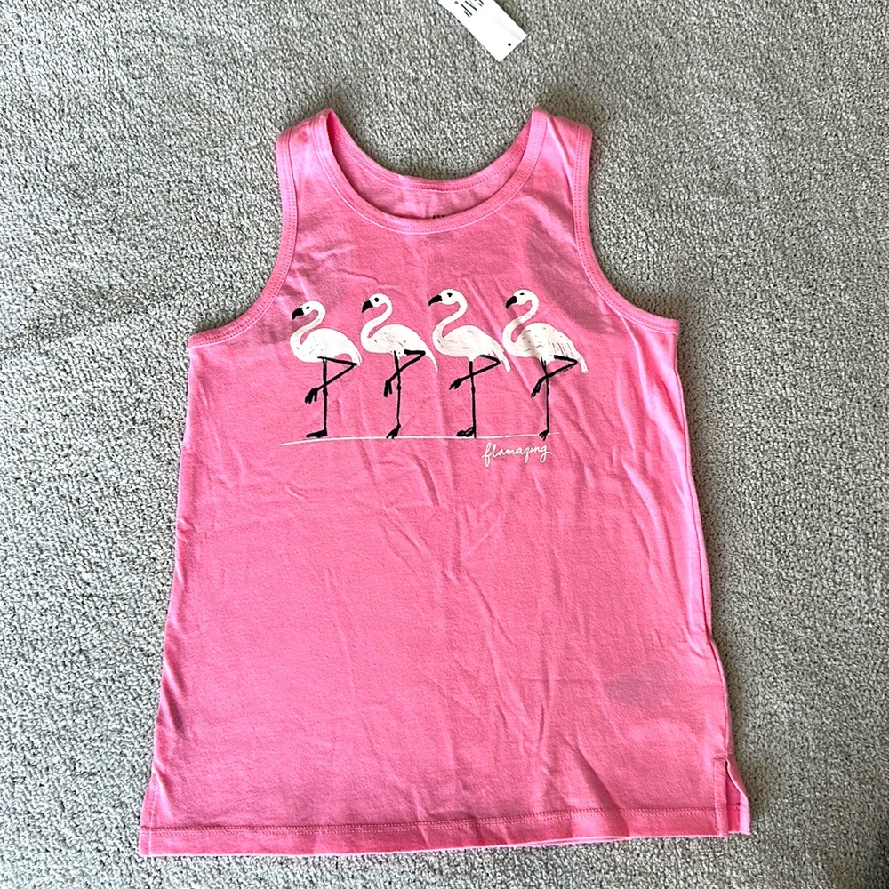 Gap kids flamingo organically grown tank top. Size M